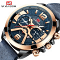 VAVA VOOM 230 Casual Sport Watches for Men Blue Luxury Military Leather Wrist Watch Man Quartz Clock Fashion Wristwatch